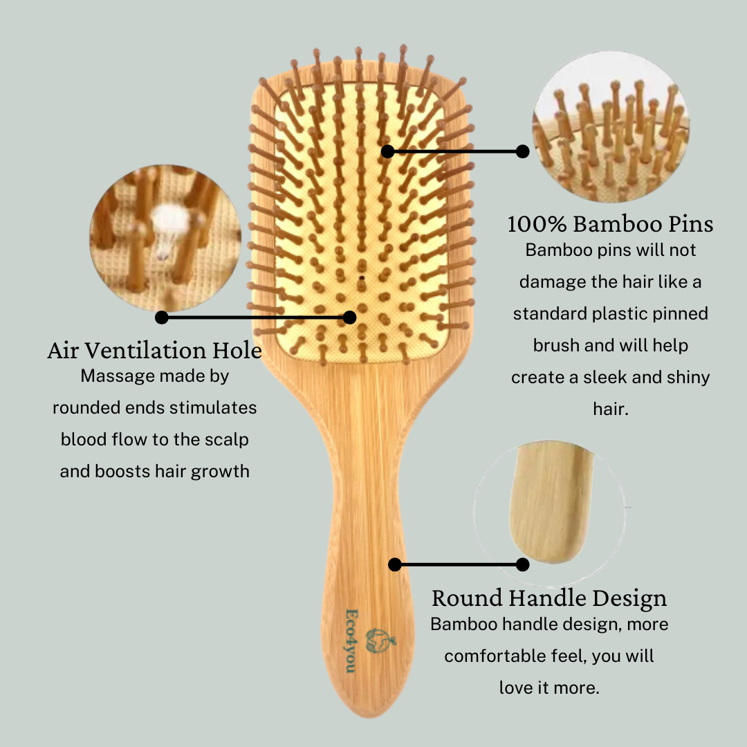 Eco4you Bamboo Hair Brush - Square
