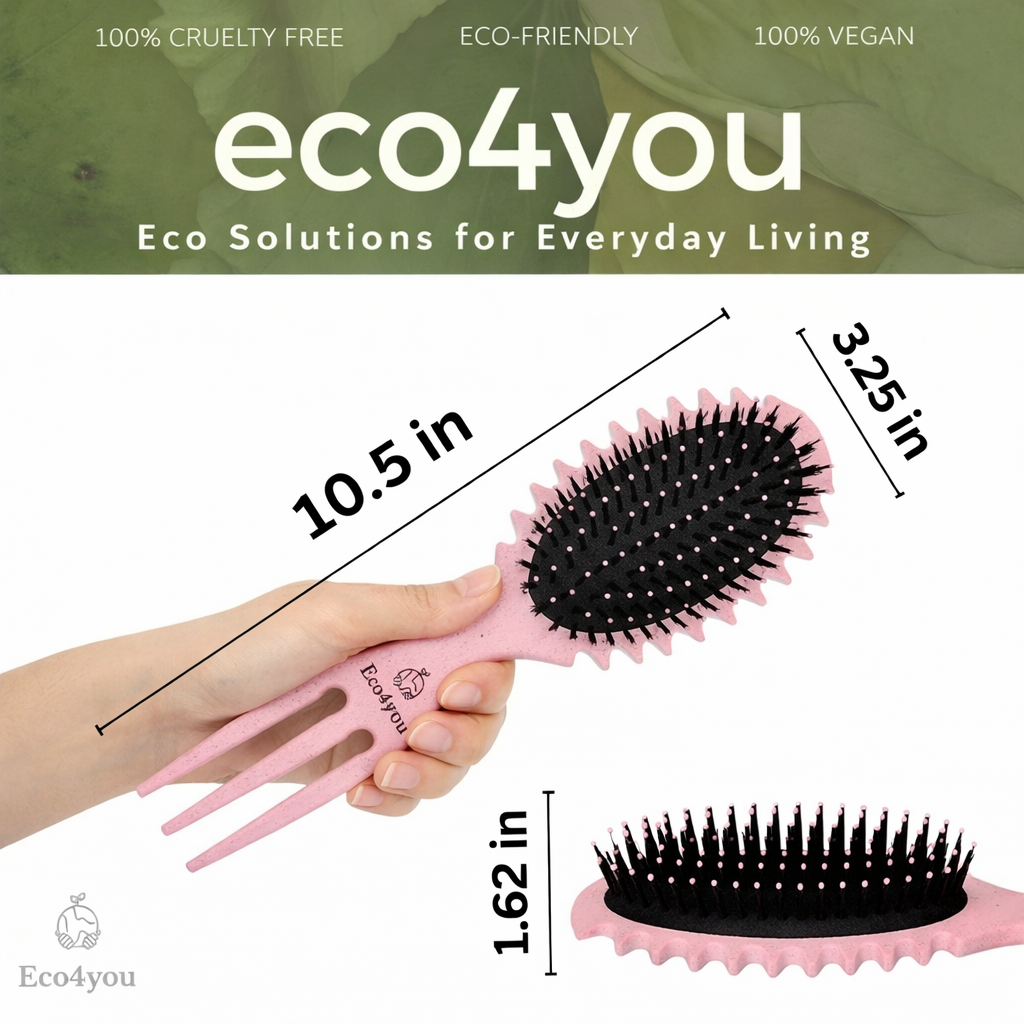 Organic Hair Brushes for All Hair Types | Eco4you